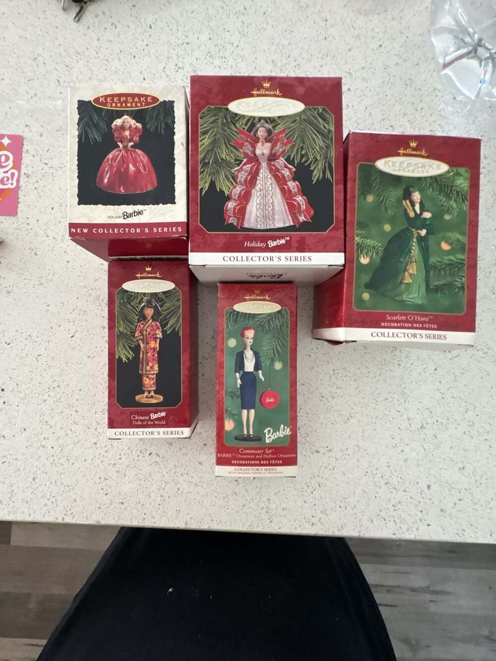 Lot of 5 New Hallmark Keepsake Ornament Barbie Commuter Set Collector's Series!